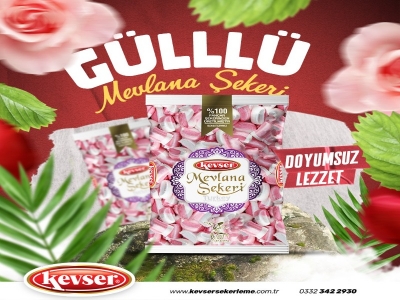 Gülün Zarafeti Şekerin Lezzeti  Kevser'den Güllü Mevlana Şekeri