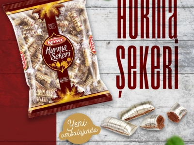 Hurma şekeri ambalajı yenilendi.